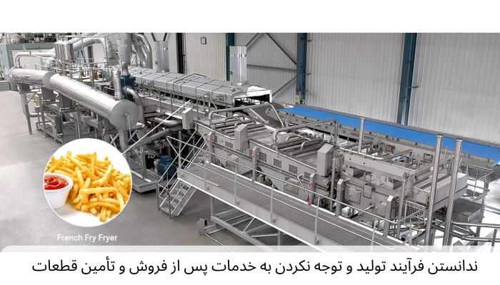 ندانستن فرآیند تولید و توجه نکردن به خدمات پس از فروش و تأمین قطعات