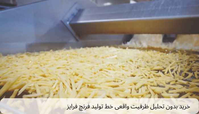 خرید بدون تحلیل ظرفیت واقعی خط تولید فرنچ فرایز